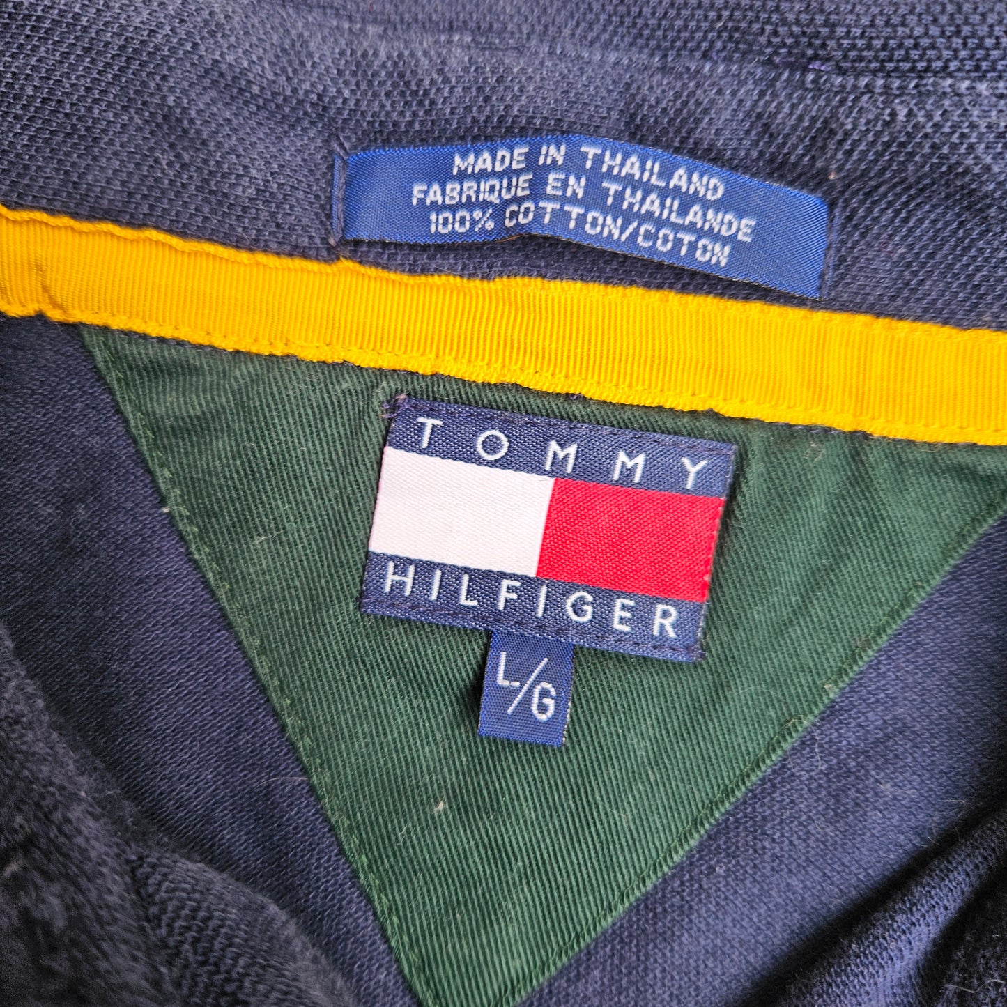 Vintage Tommy Hilfiger Long Sleeve Rugby Polo (L)