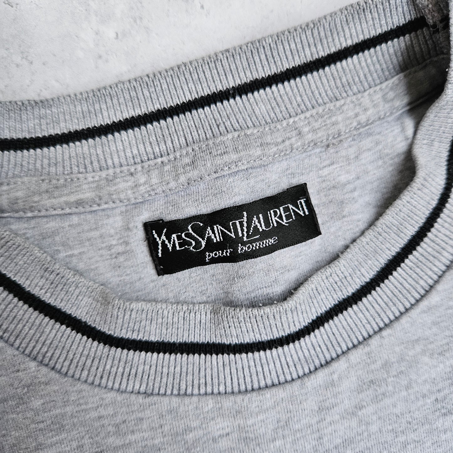 Vintage Yves Saint Laurent Gray T-shirt (L)
