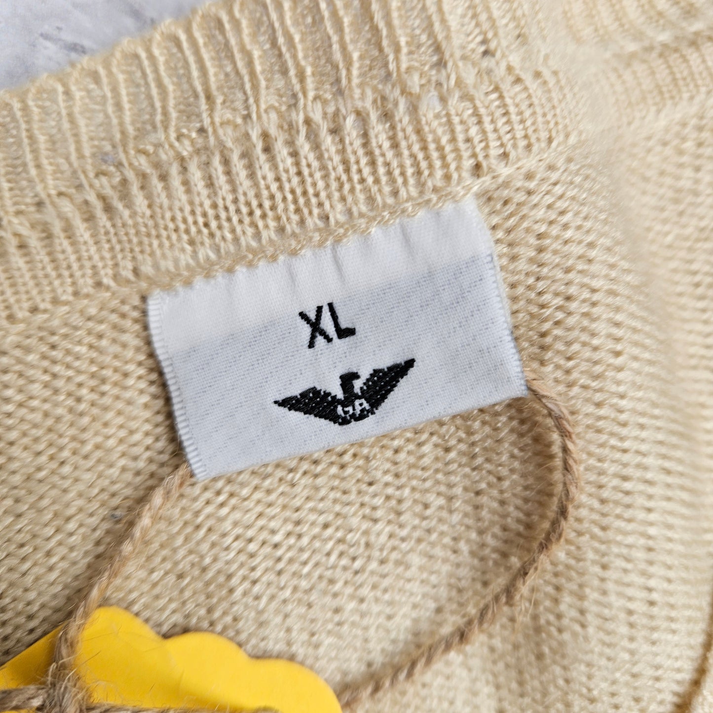 Vintage Emporio Armani V-Neck Knit Sweater (XL)