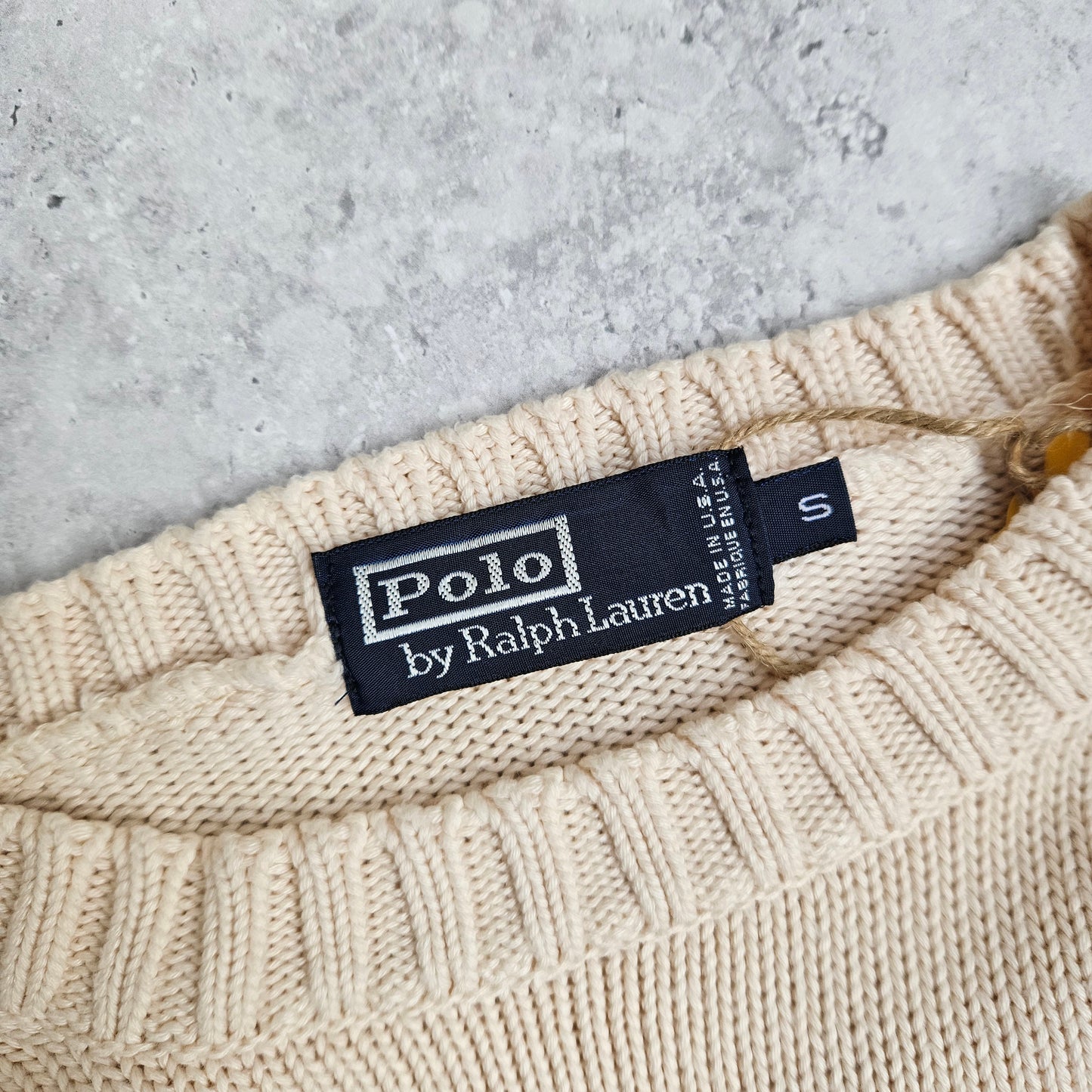 Vintage Polo Ralph Lauren Cream Knit (S)