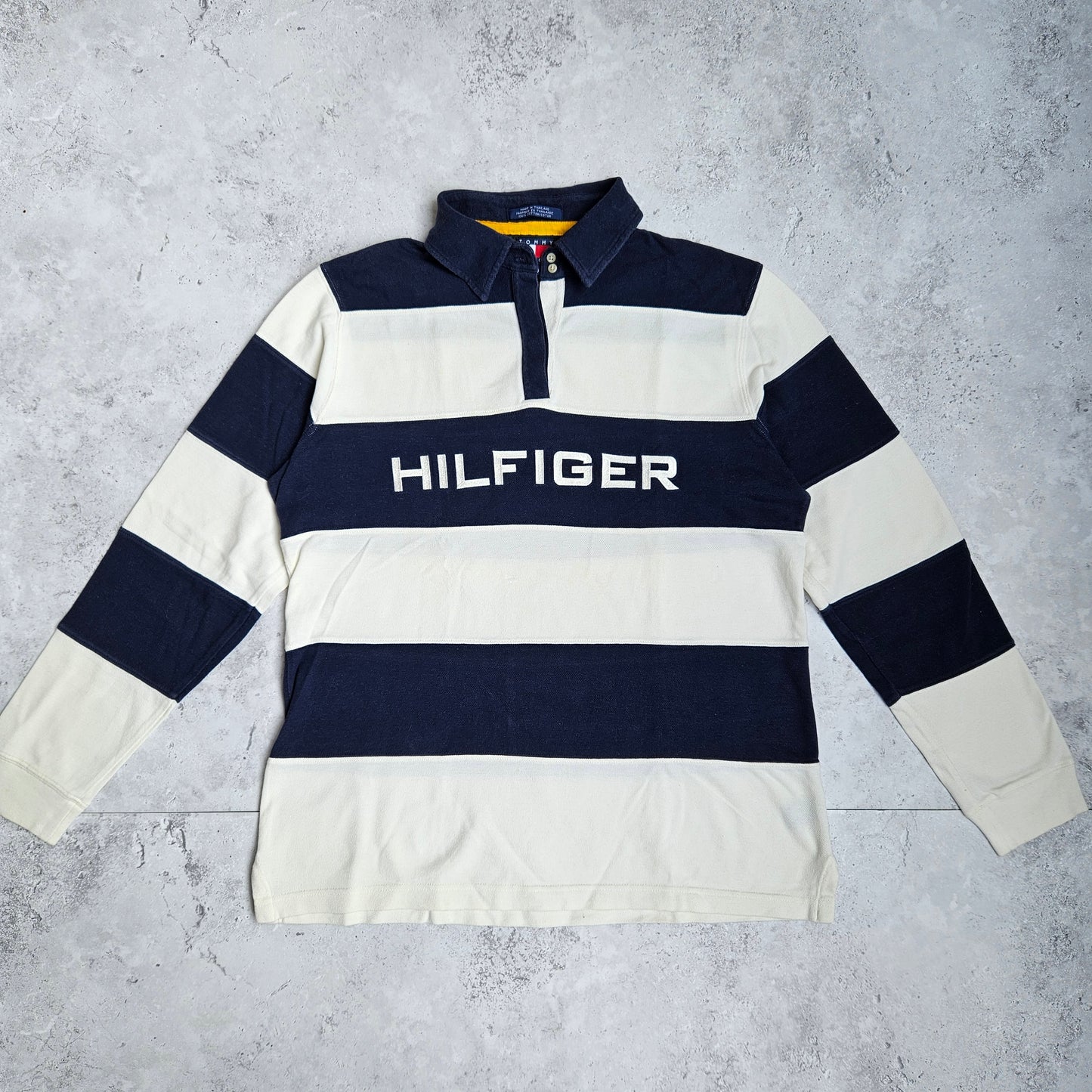 Vintage Tommy Hilfiger Long Sleeve Rugby Polo (L)
