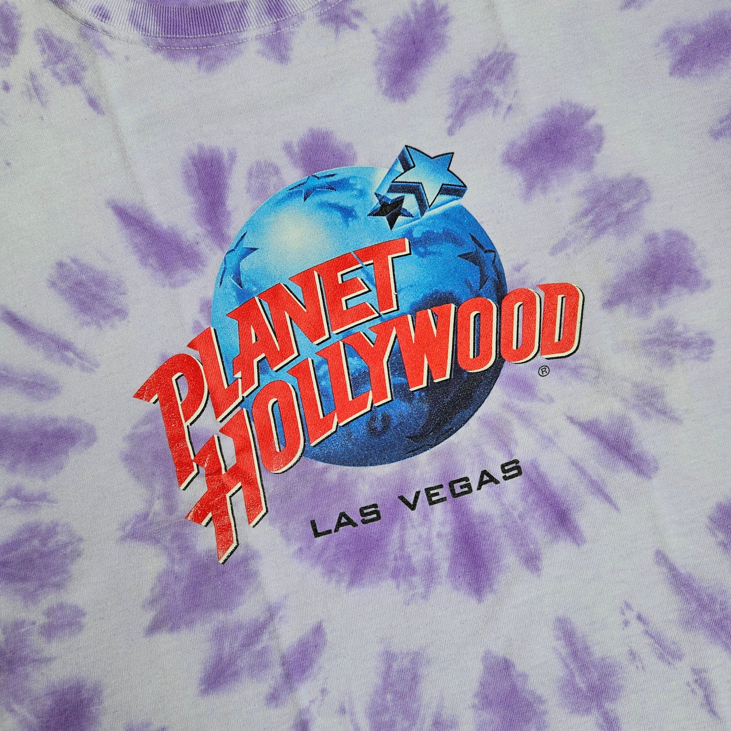 Vintage 1998 Planet Hollywood Tie Dye Purple T-shirt (L)