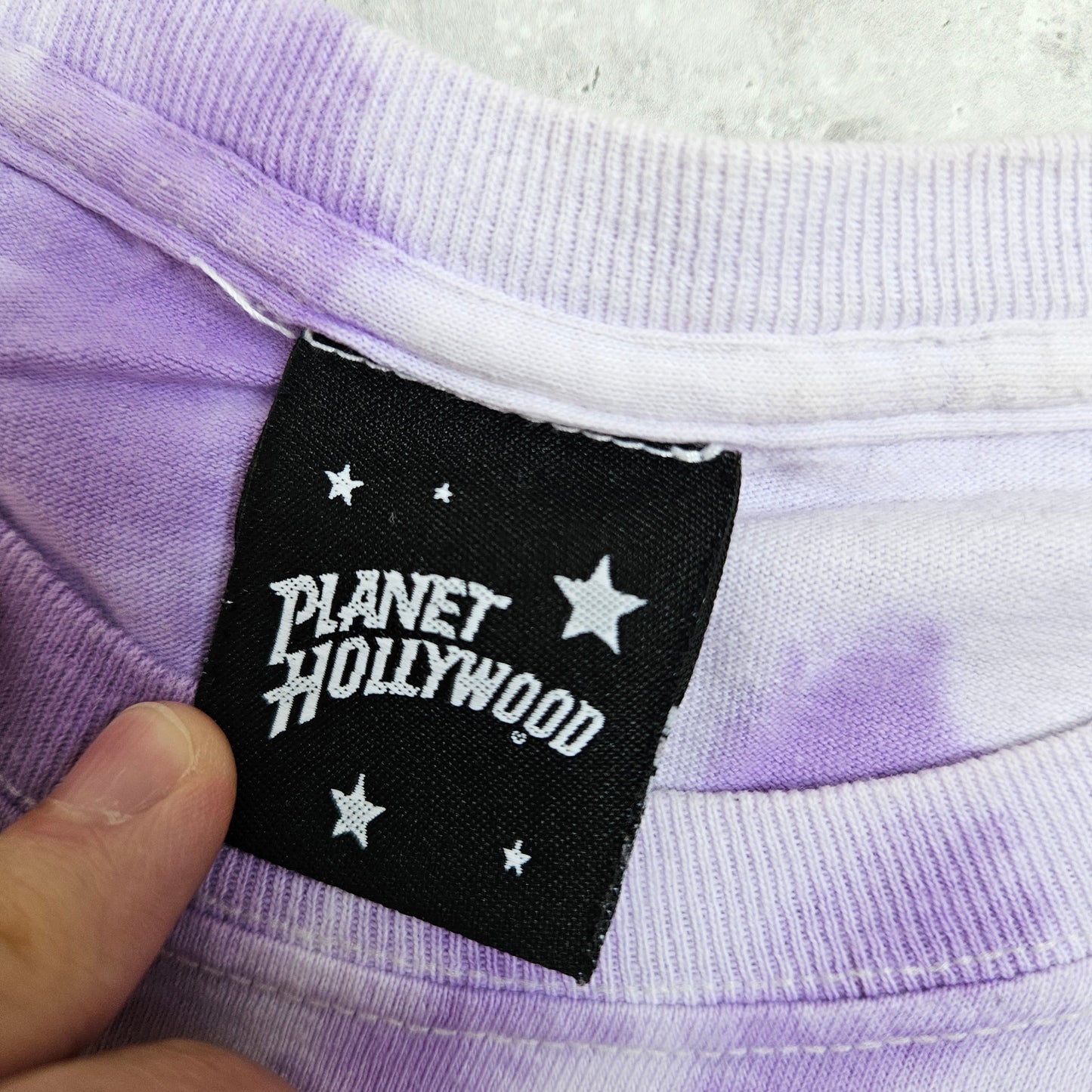 Vintage 1998 Planet Hollywood Tie Dye Purple T-shirt (L)