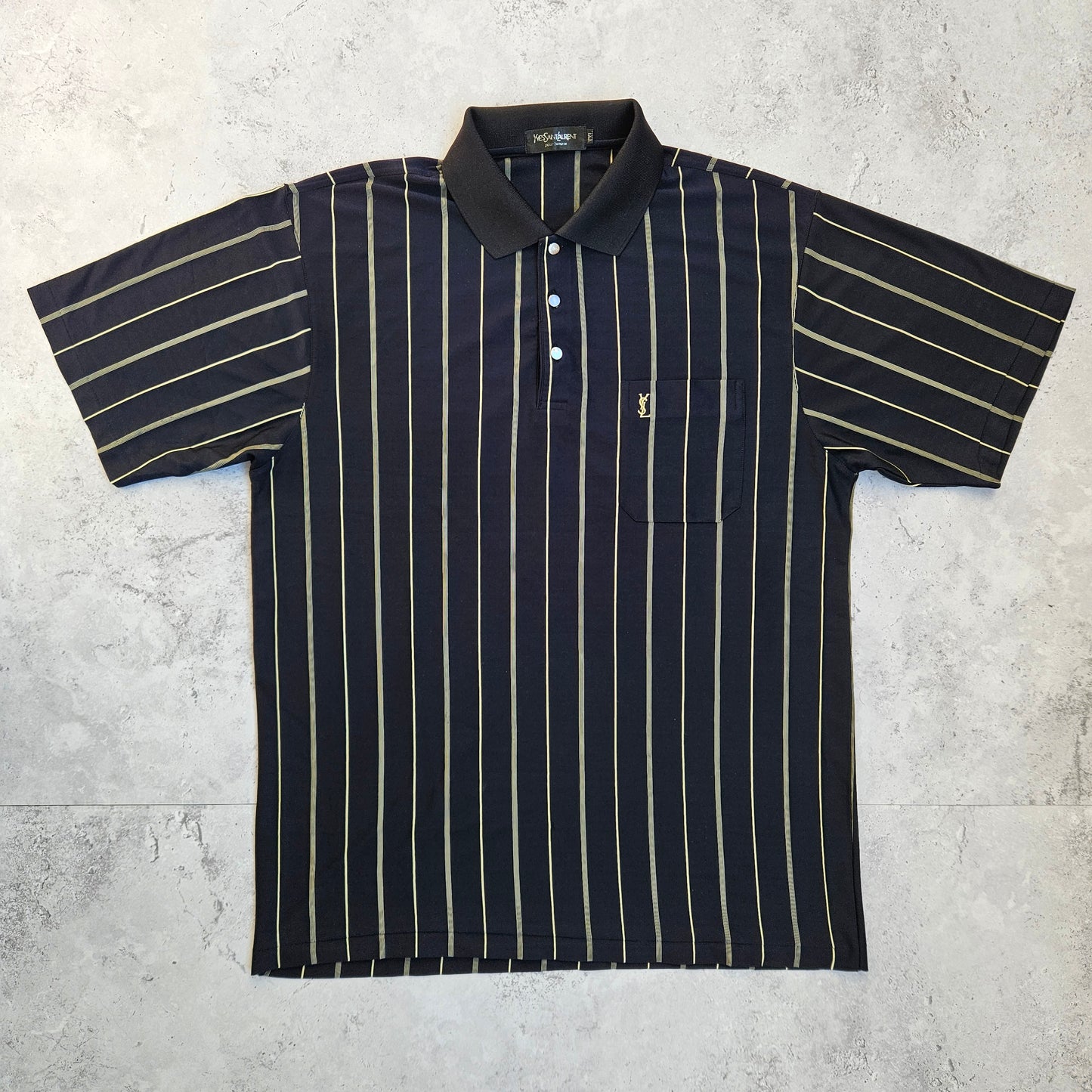 Yves Saint Laurent Vintage Silk Polo Shirt (XL)