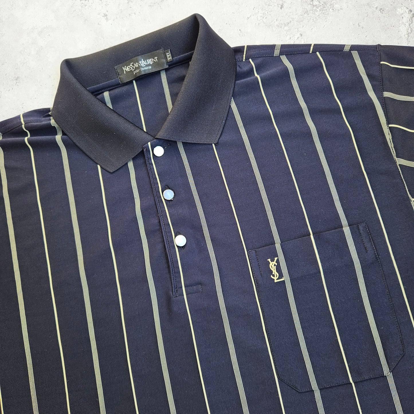 Yves Saint Laurent Vintage Silk Polo Shirt (XL)