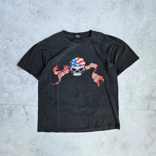 Vintage 2001 Harley-Davidson American Skull T-shirt (L)