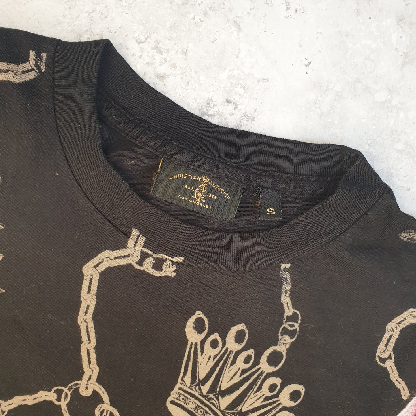 Y2K Christian Audigier Skull T-shirt (S)