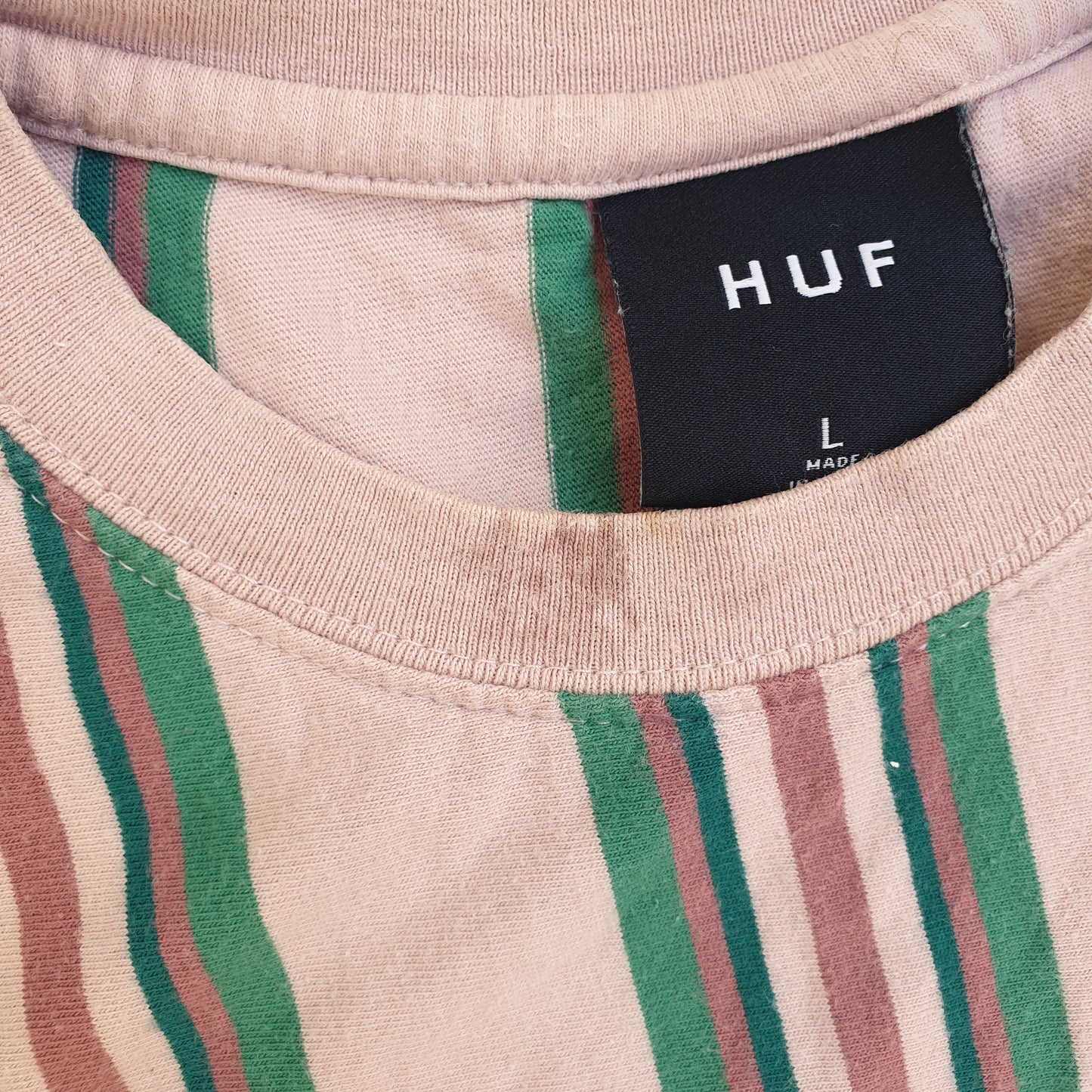 HUF Striped T-shirt (L)